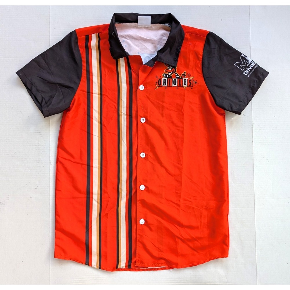 Baltimore Orioles Bowling Shirt Mens Medium SGA 2025 Stadium Giveaway MLB Orange